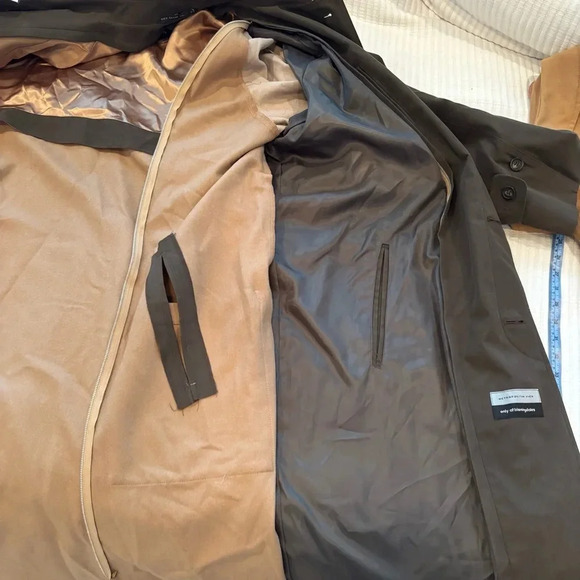 Metropolitan View Bloomingdales Fully Lined Belted Trench Coat Mens 42L - Picture 16 of 16